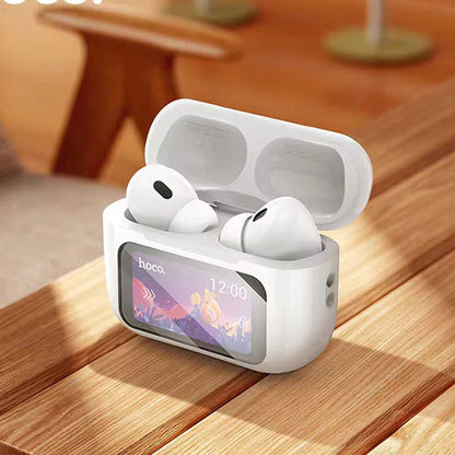 Smart Display Wireless Earbuds with Touchscreen Case – Premium Bluetooth Earbuds