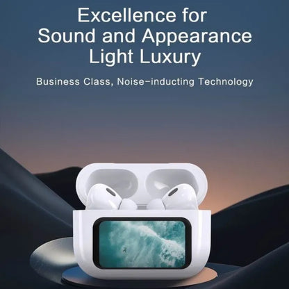 Smart Display Wireless Earbuds with Touchscreen Case – Premium Bluetooth Earbuds