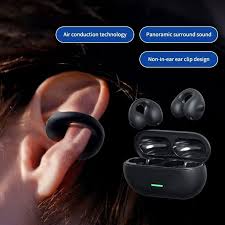 Open-Ear Clip Wireless Earbuds – Comfortable Bluetooth Ear Cuff Headphones